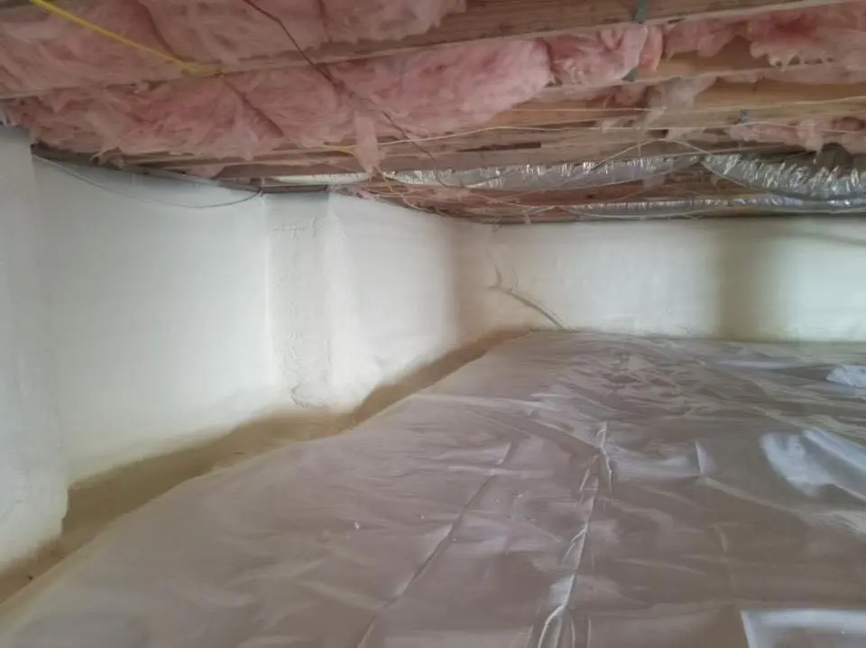 Crawl space encapsulation with closed-cell spray foam for Roof Waterproofing in Lewistown
